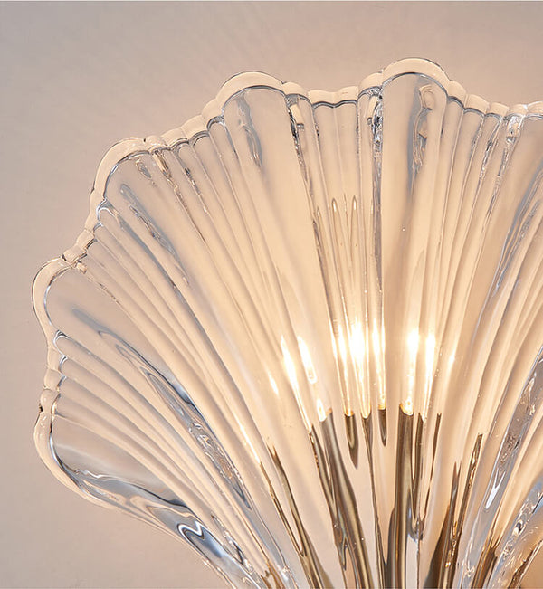 Messing Glas KristallShell Wandleuchte