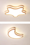 LED children's room solid wood ceiling lamp