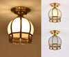 European style copper home decoration corridor entrance balcony small ceiling lamp