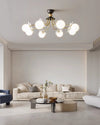 French cream style full copper living room and bedroom ceiling lamp