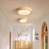 Medieval style wood grain glass bedroom ceiling lamp