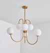 Lustre boule en verre blanc laiteux Nordic Magic Bean