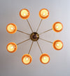 Lustre aux fruits dorés de style crème