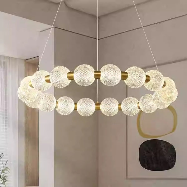 All copper LED living room bedroom chandelier