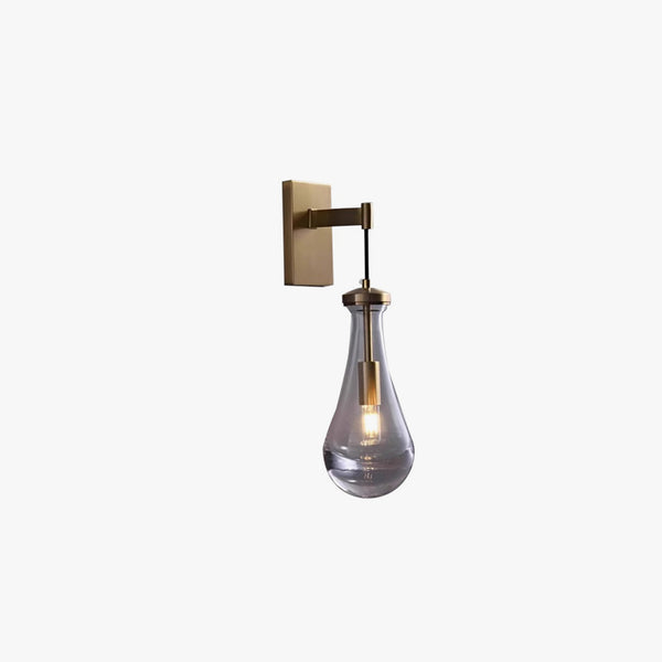 All-copper creative water drop bedroom bedside wall lamp