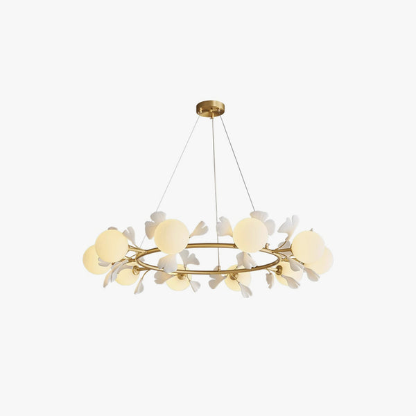 French creative ginkgo leaf living room chandelier