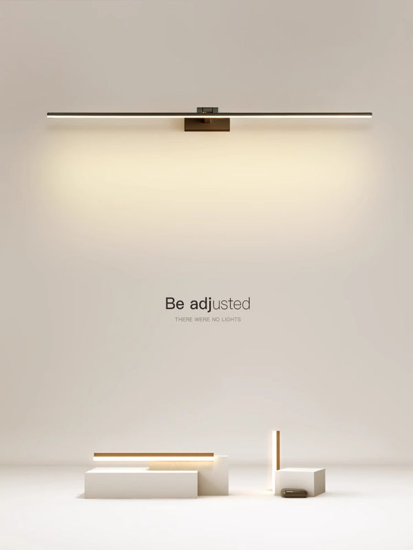 Simple LED retractable mirror front wall lamp