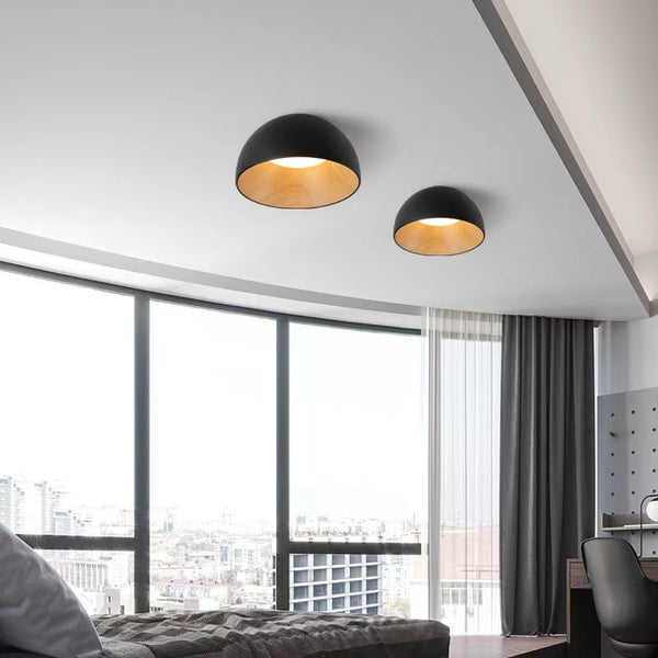 Nordische kreative Deckenlampe mit Holzmaserung