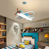 Lustre pour chambre d'enfant en forme d'avion couleur macaron