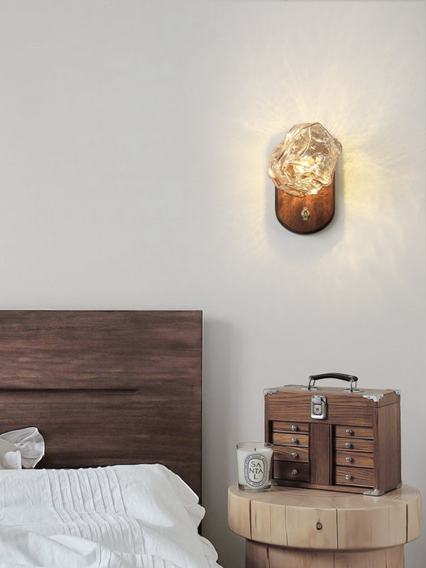 Applique en verre glacé