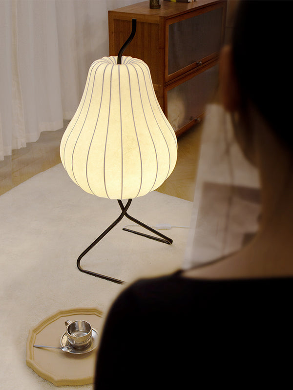 Cream style pear floor lamp