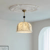 Lustre médiéval en bois massif de style crème