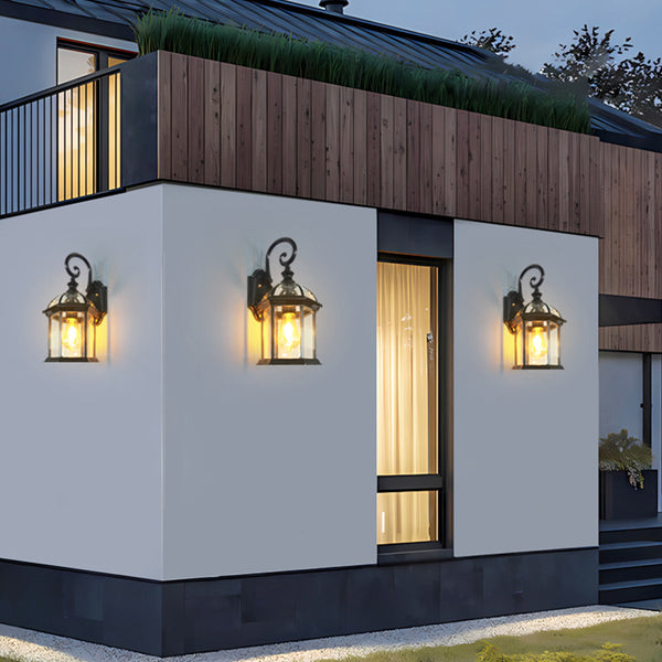 American retro outdoor waterproof courtyard corridor balcony wall lamp