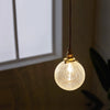 Vintage Brass Cracked Glass Bedroom Bedside Pendant light