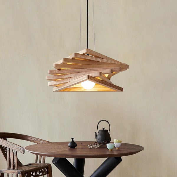 Modern personality solid wood chandelier
