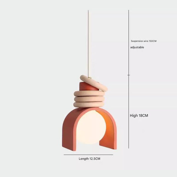 Wabi-sabi bedroom bedside chandelier