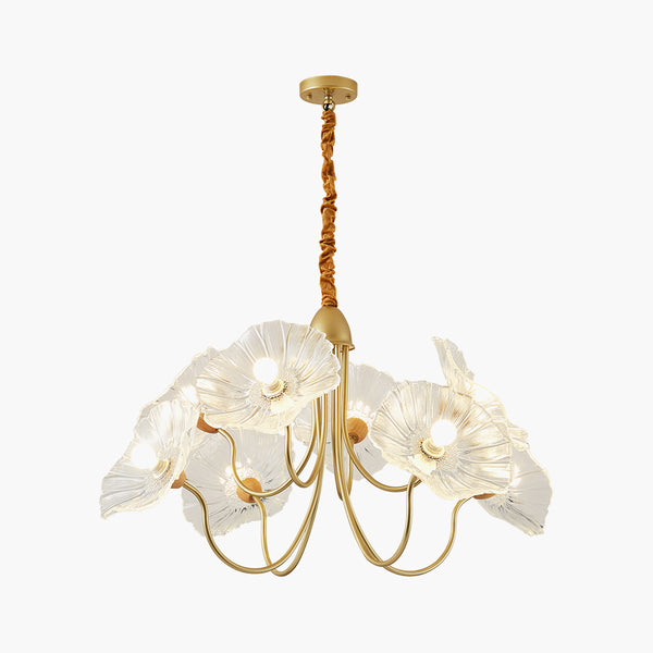 Lustre de jardin rétro en forme de feuille de lotus