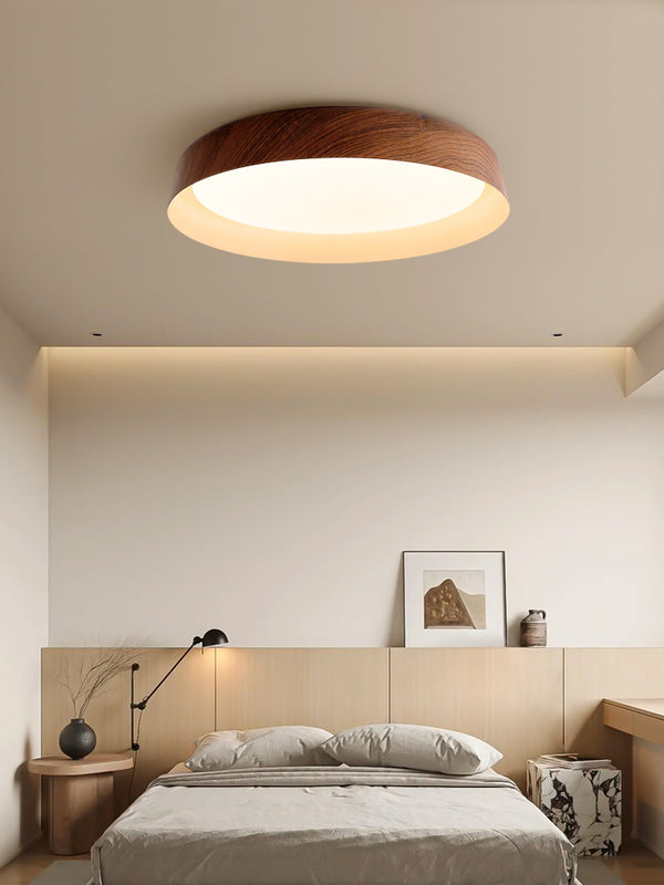 Deckenlampe für Schlafzimmer im japanischen Stil mit Holzmaserung