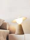 Japanese yellow travertine table lamp
