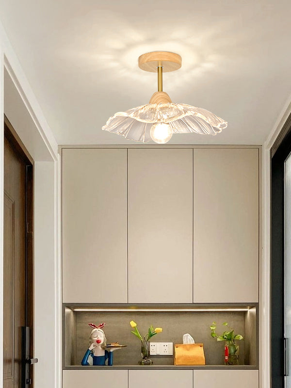 Retro lotus leaf aisle ceiling lamp