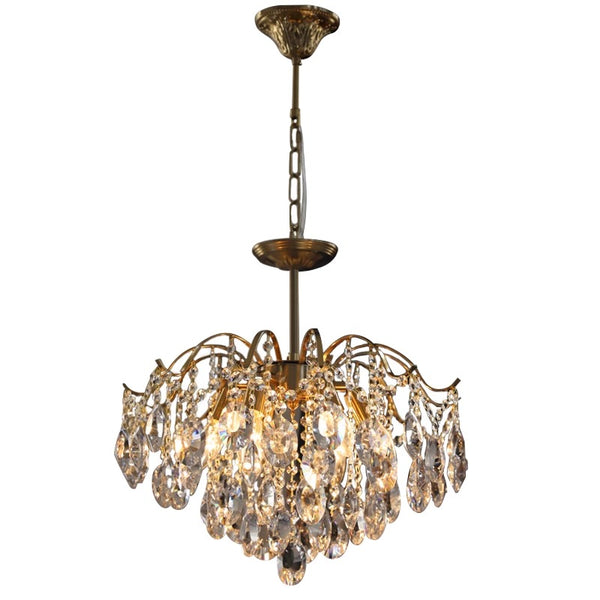 French retro glass chandelier
