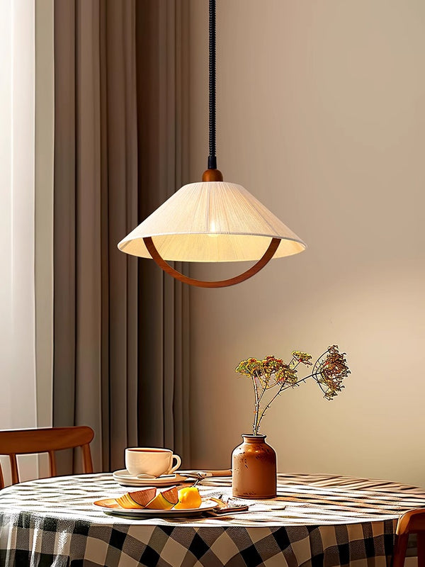 Lustre relevable en forme de bûche