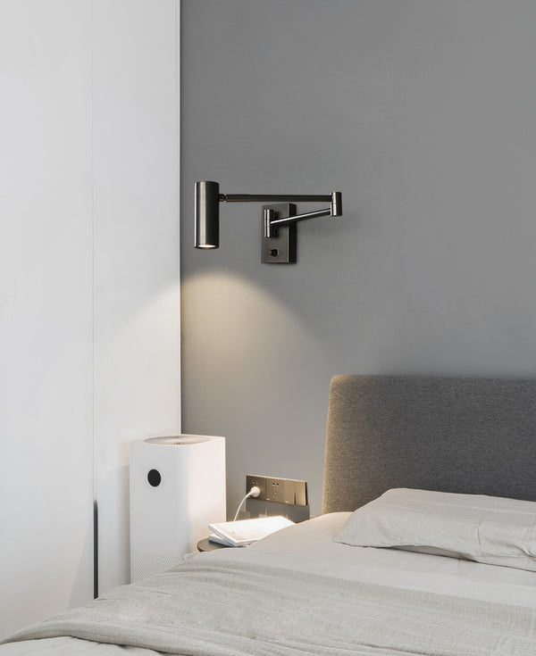 All copper swing arm wall lamp