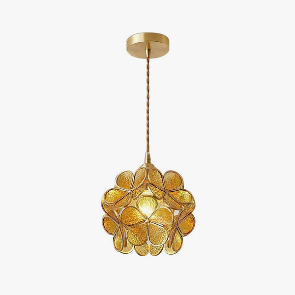 Japanese style glass petal chandelier