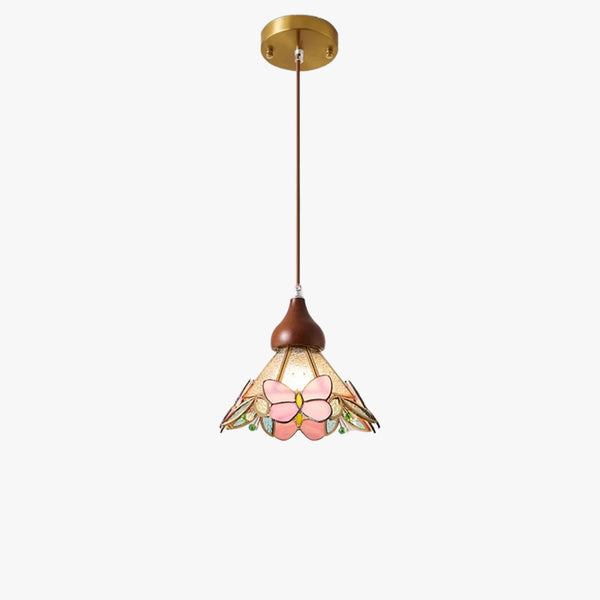 Vintage solid wood butterfly bedside chandelier
