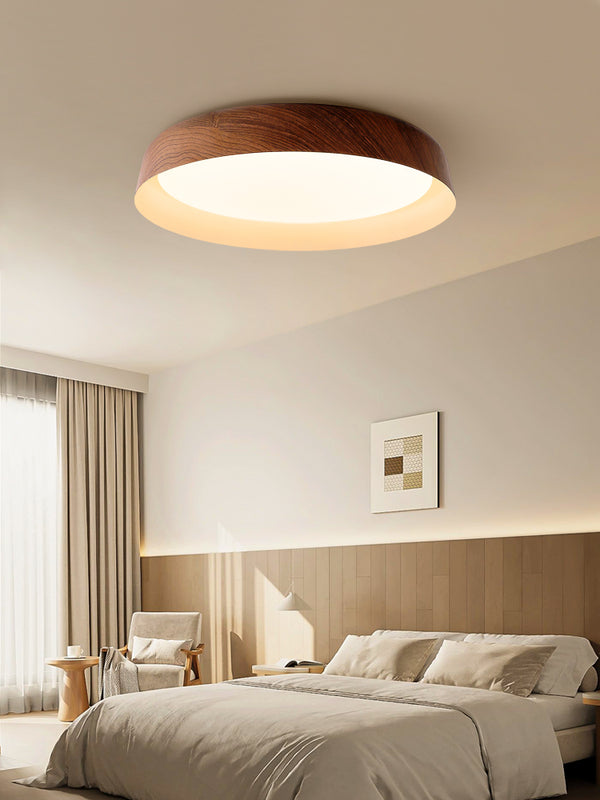 Deckenlampe für Schlafzimmer im japanischen Stil mit Holzmaserung