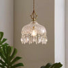 Copper Vintage Crystal Glass Chandelier