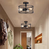 American retro bedroom corridor iron ceiling lamp