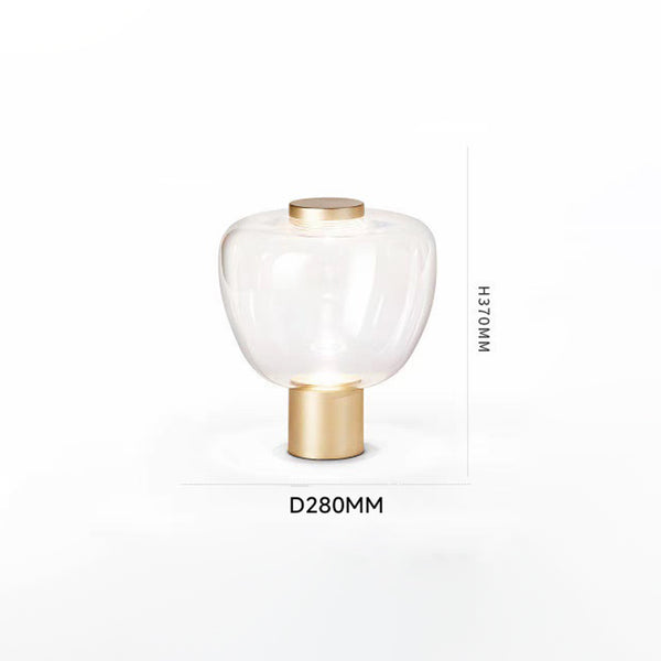 Creative glass bedside table lamp