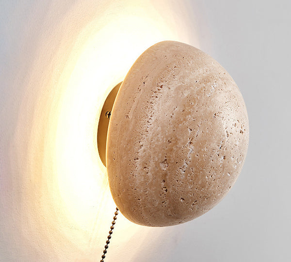 Yellow Travertine Bedroom Wall Lamp