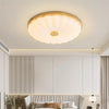 Wood color cream style bedroom ceiling lamp