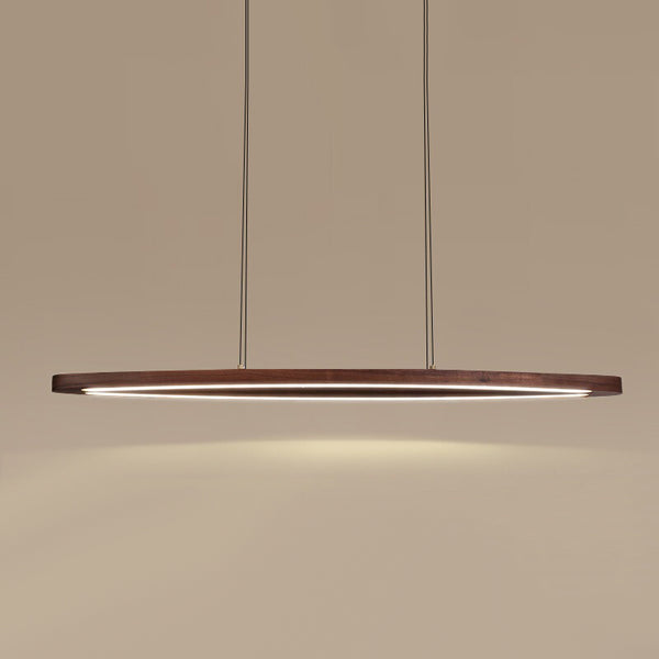 Pendelleuchte aus Walnussholz für Esszimmer