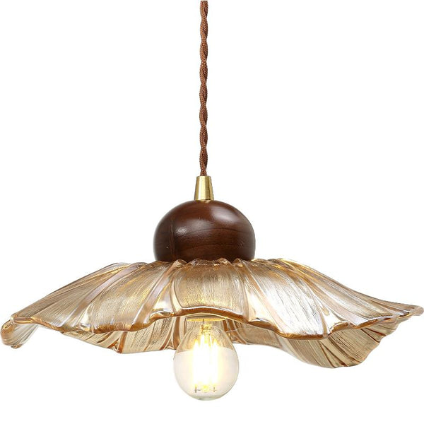 Lustre médiéval en verre de noyer