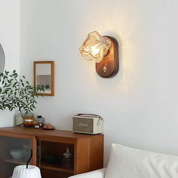 Applique en verre glacé