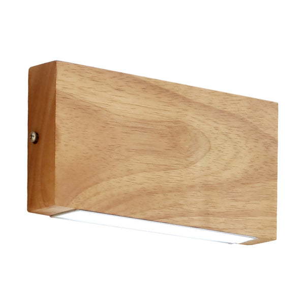 LED-Wandleuchte aus Massivholz im japanischen Stil