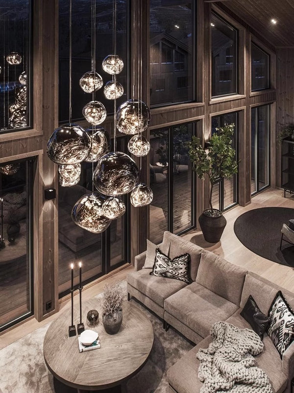 Lustre design en lave