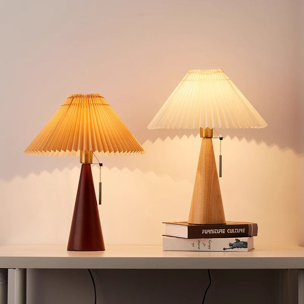 Medieval style pleated table lamp