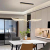 Nordic long strip creative wings led dining chandelier