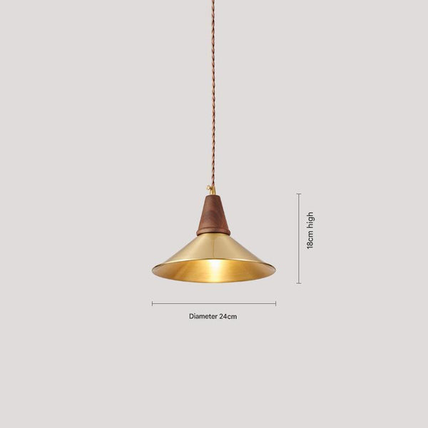 All copper walnut dining chandelier