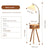 Retro Massivholz Stehlampe