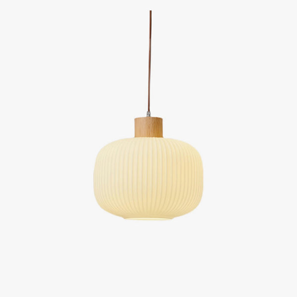 Japanese style solid wood glass restaurant bar Pendant light