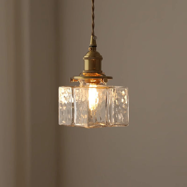 Japanese style vintage brass glass dining room bedroom Pendant light