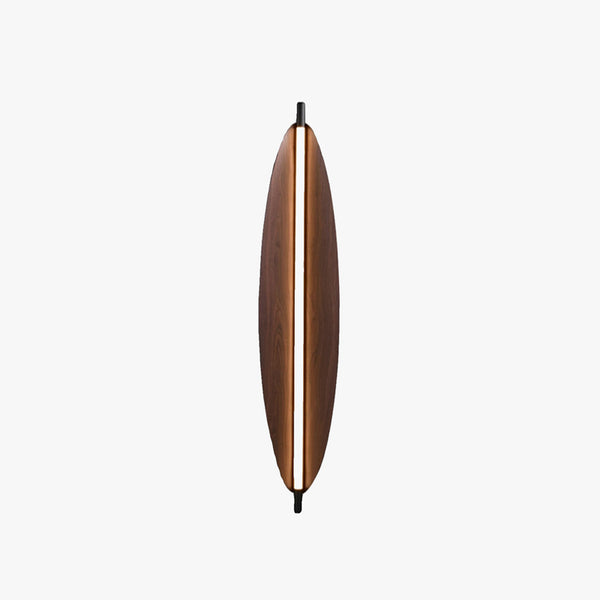 Creative Leaves walnut wood grain wall lamp