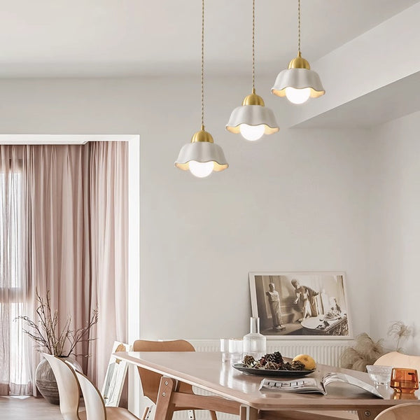 Cream Style Ceramic Bedroom Dining Room Pendant light