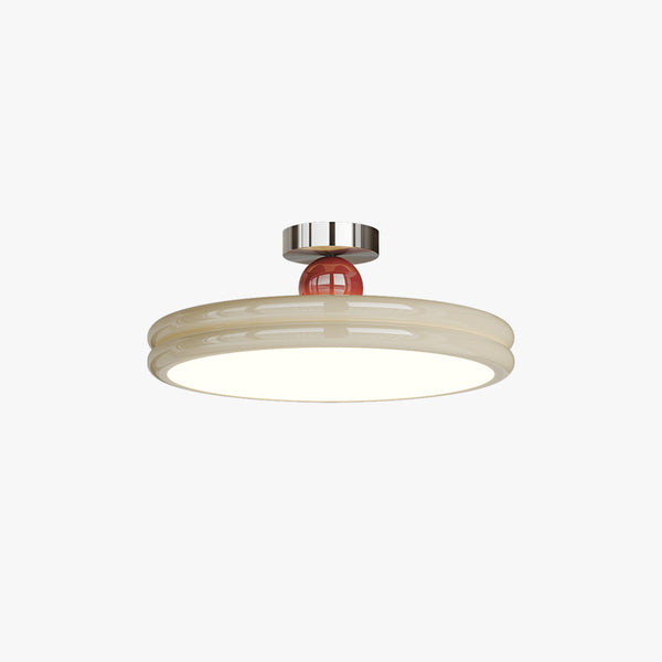 Simple cream style round LED ceiling lamp