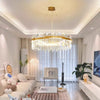 French light luxury LED living room crystal chandelier